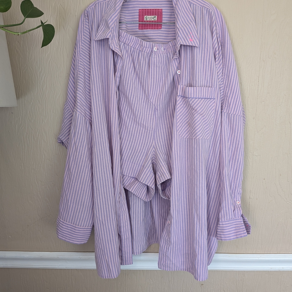 Free People Cloud Nine Lounge Shirt And Boxers